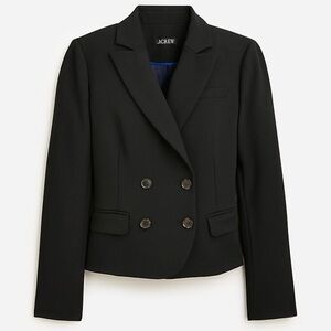 J. Crew Slim fit double breasted blazer in four season stretch black size 20